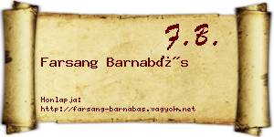 Farsang Barnabás névjegykártya