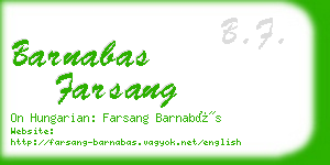 barnabas farsang business card